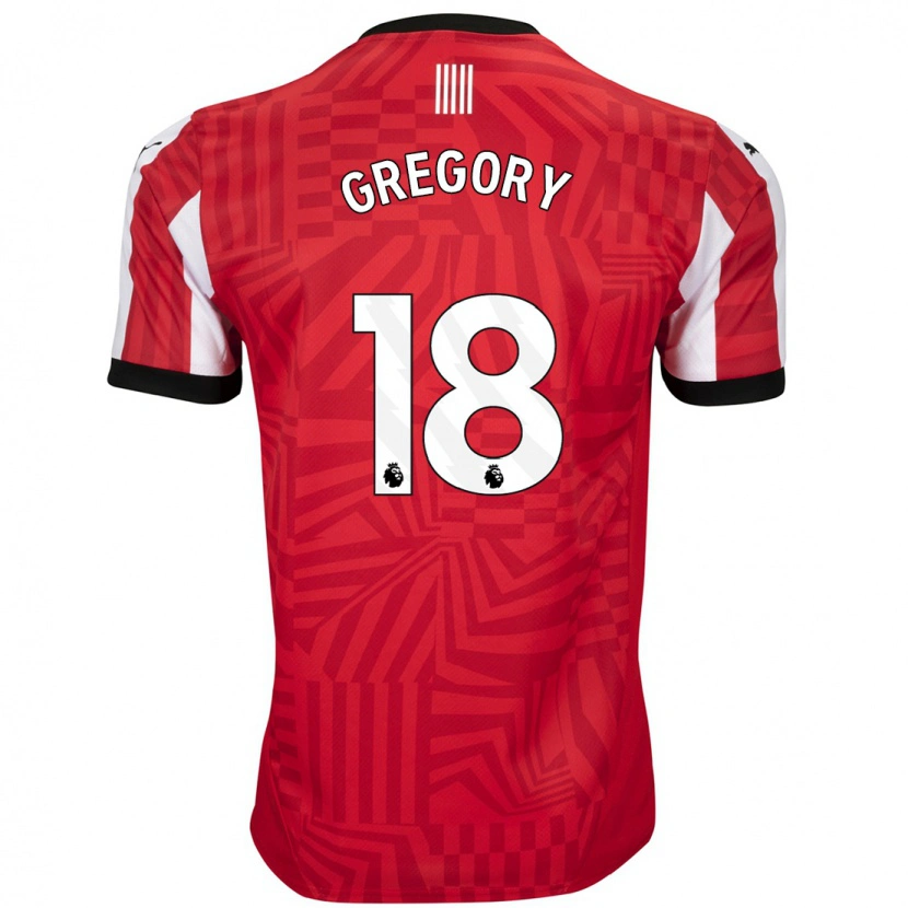 Danxen Hombre Camiseta Freya Gregory #18 Rojo Blanco 1ª Equipación 2024/25 La Camisa