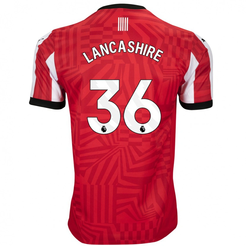 Danxen Hombre Camiseta Olly Lancashire #36 Rojo Blanco 1ª Equipación 2024/25 La Camisa