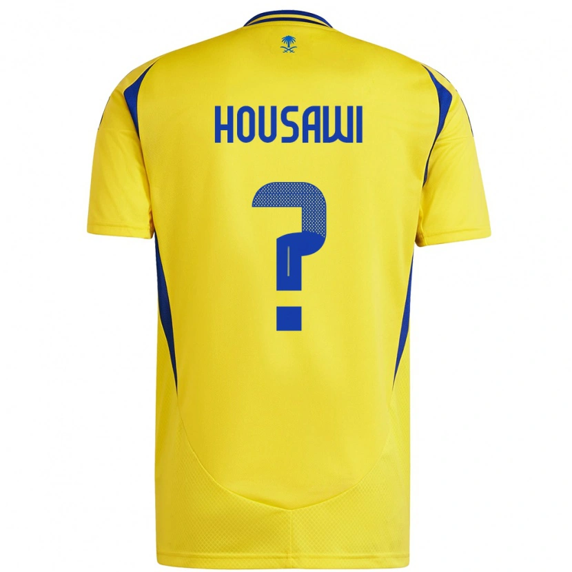 Danxen Hombre Camiseta Asser Housawi #0 Amarillo Azul 1ª Equipación 2024/25 La Camisa