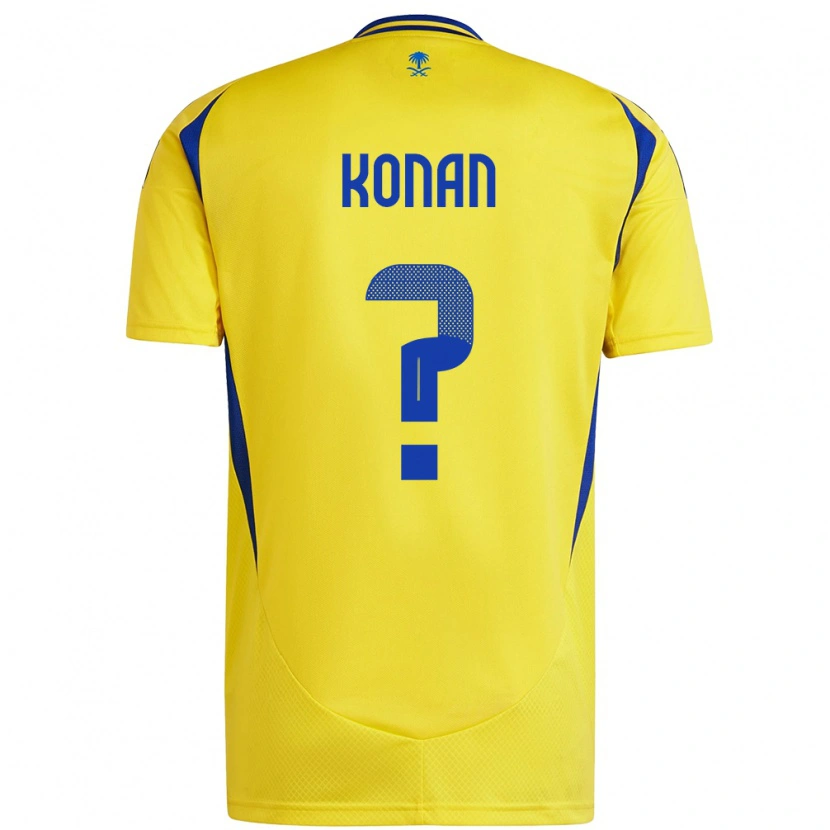 Danxen Hombre Camiseta Ghislain Konan #0 Amarillo Azul 1ª Equipación 2024/25 La Camisa