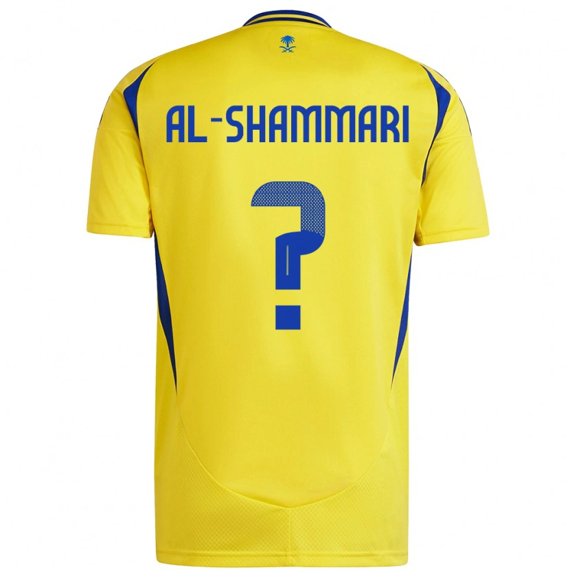 Danxen Hombre Camiseta Mansour Al-Shammari #0 Amarillo Azul 1ª Equipación 2024/25 La Camisa