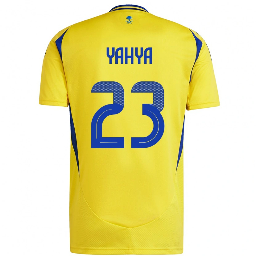 Danxen Hombre Camiseta Ayman Yahya #23 Amarillo Azul 1ª Equipación 2024/25 La Camisa