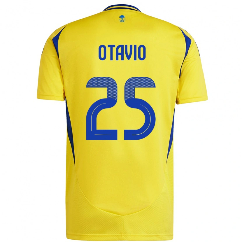 Danxen Hombre Camiseta Otávio #25 Amarillo Azul 1ª Equipación 2024/25 La Camisa