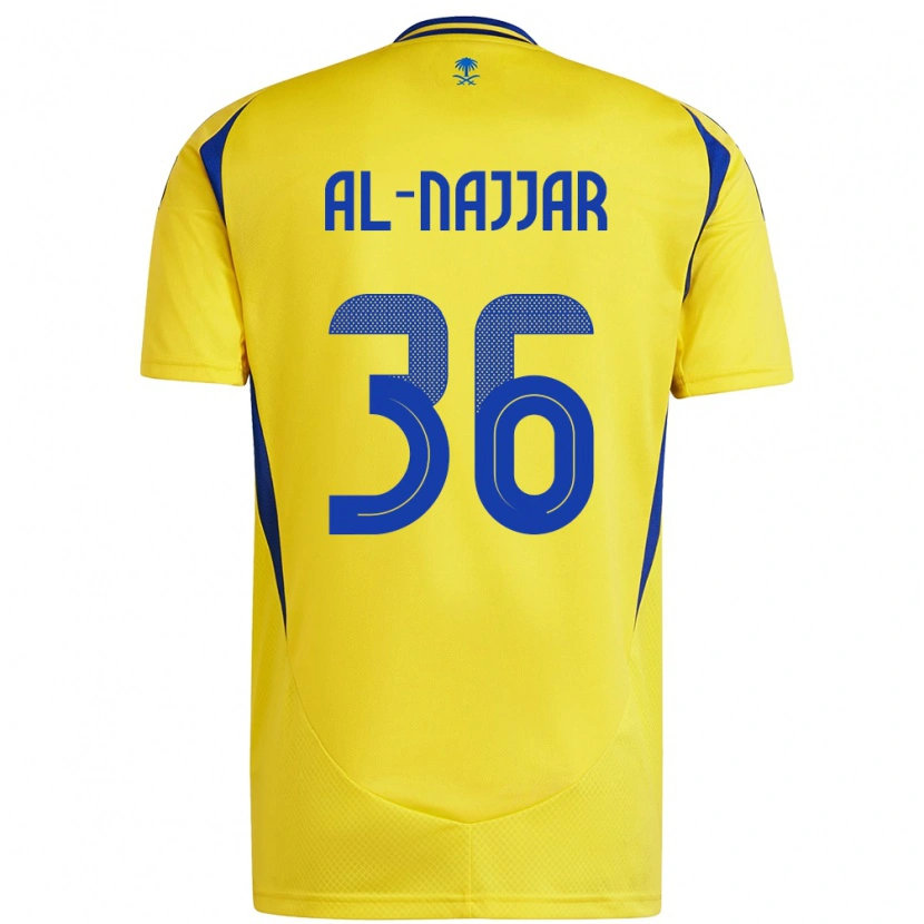 Danxen Hombre Camiseta Raghed Al-Najjar #36 Amarillo Azul 1ª Equipación 2024/25 La Camisa