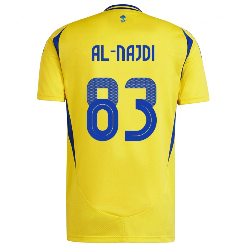 Danxen Hombre Camiseta Salem Al-Najdi #83 Amarillo Azul 1ª Equipación 2024/25 La Camisa