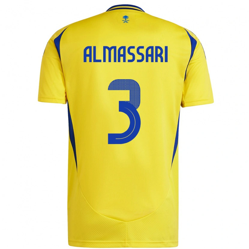 Danxen Hombre Camiseta Wadha Almassari #3 Amarillo Azul 1ª Equipación 2024/25 La Camisa