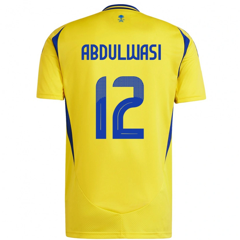 Danxen Hombre Camiseta Dalal Abdulwasi #12 Amarillo Azul 1ª Equipación 2024/25 La Camisa