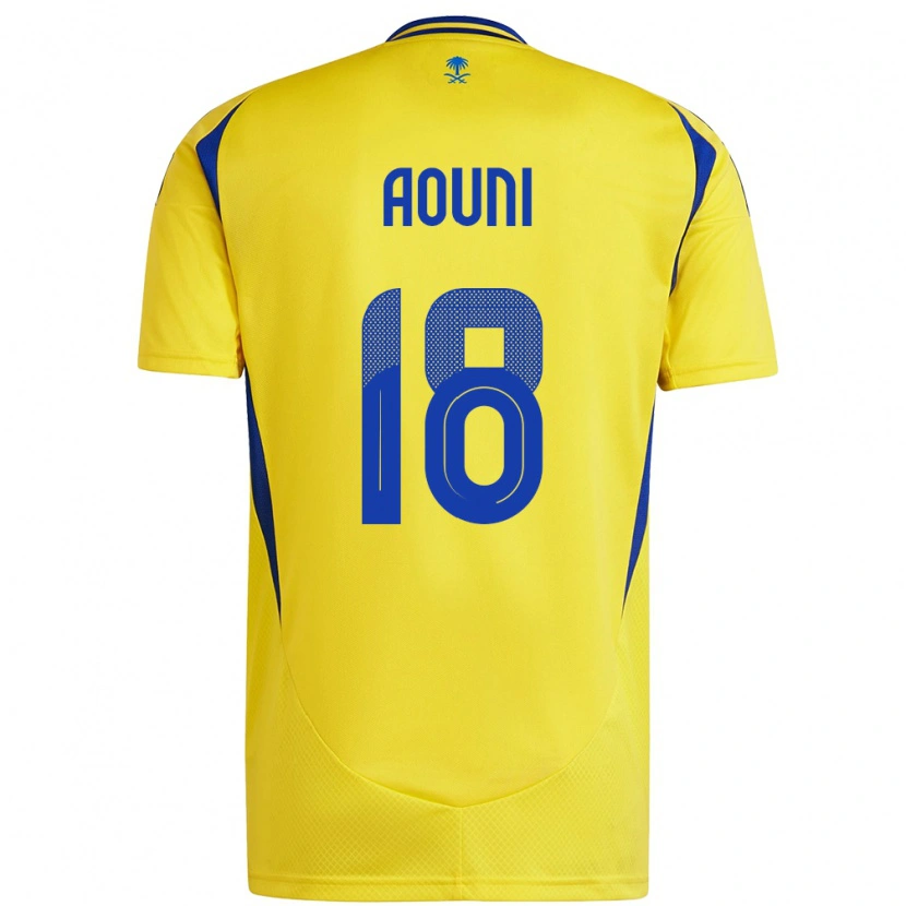 Danxen Hombre Camiseta Samia Aouni #18 Amarillo Azul 1ª Equipación 2024/25 La Camisa