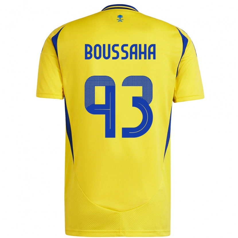 Danxen Hombre Camiseta Lina Boussaha #93 Amarillo Azul 1ª Equipación 2024/25 La Camisa