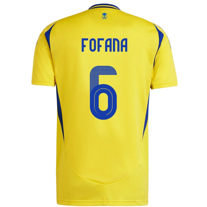 Danxen Hombre Camiseta Seko Fofana #6 Amarillo Azul 1ª Equipación 2024/25 La Camisa