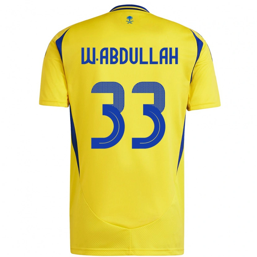 Danxen Hombre Camiseta Waleed Abdullah #33 Amarillo Azul 1ª Equipación 2024/25 La Camisa