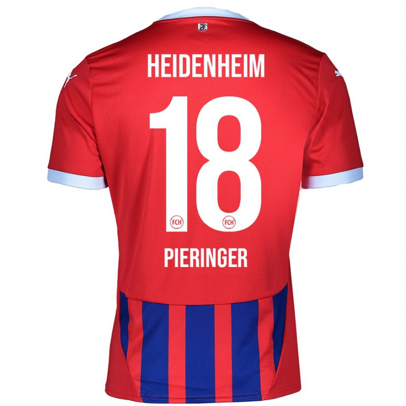 Danxen Hombre Camiseta Marvin Pieringer #18 Rojo Azul 1ª Equipación 2024/25 La Camisa