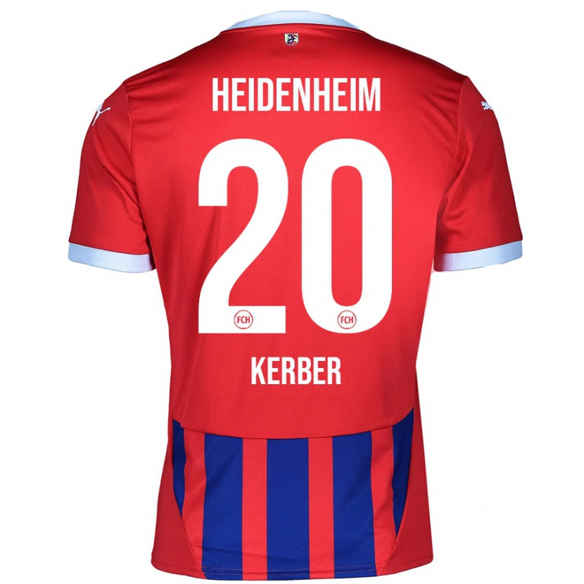 Danxen Hombre Camiseta Luca Kerber #20 Rojo Azul 1ª Equipación 2024/25 La Camisa