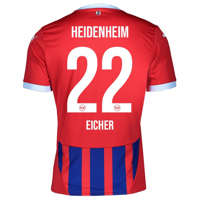 Danxen Hombre Camiseta Vitus Eicher #22 Rojo Azul 1ª Equipación 2024/25 La Camisa