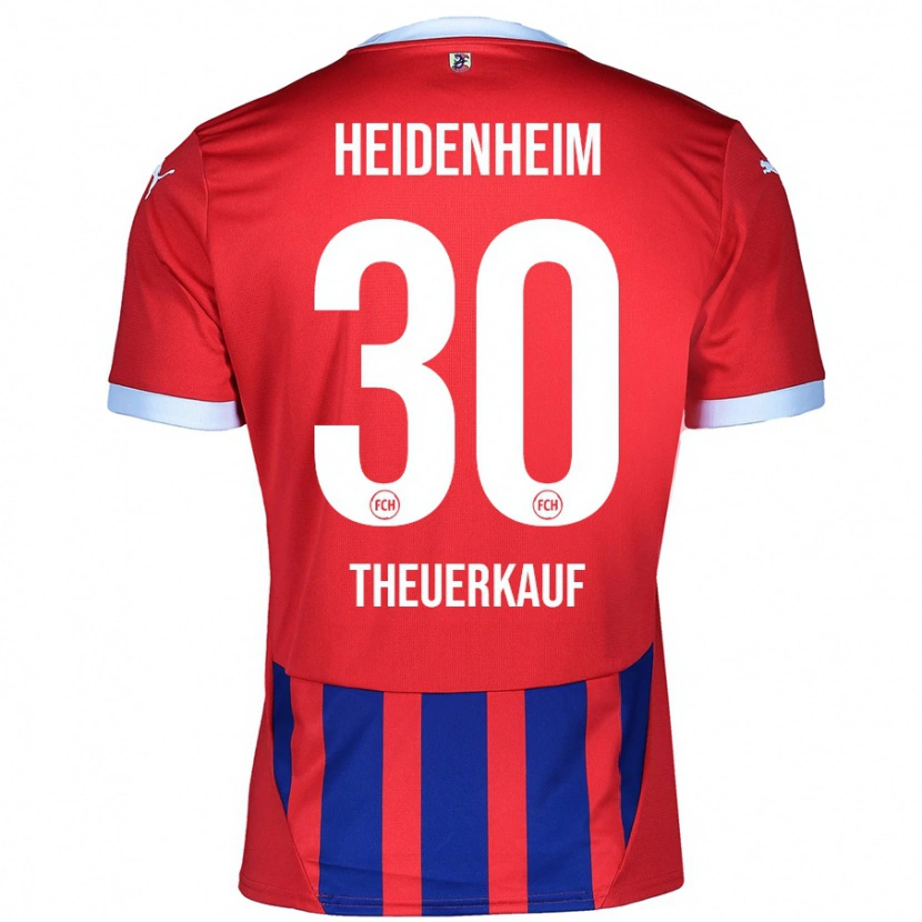 Danxen Hombre Camiseta Norman Theuerkauf #30 Rojo Azul 1ª Equipación 2024/25 La Camisa