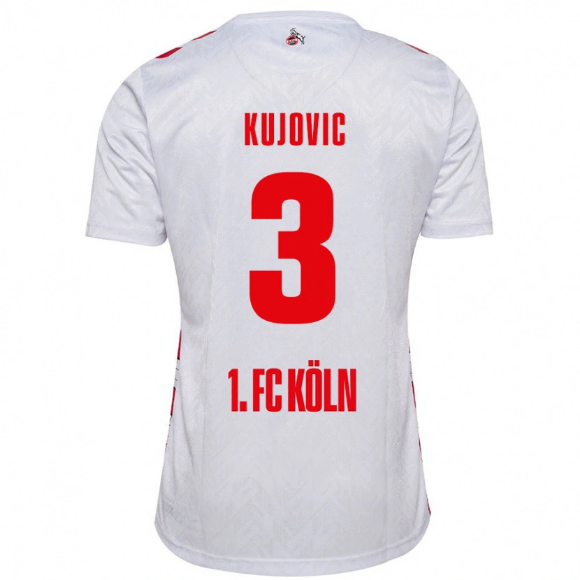 Danxen Hombre Camiseta Emin Kujovic #3 Blanco Rojo 1ª Equipación 2024/25 La Camisa