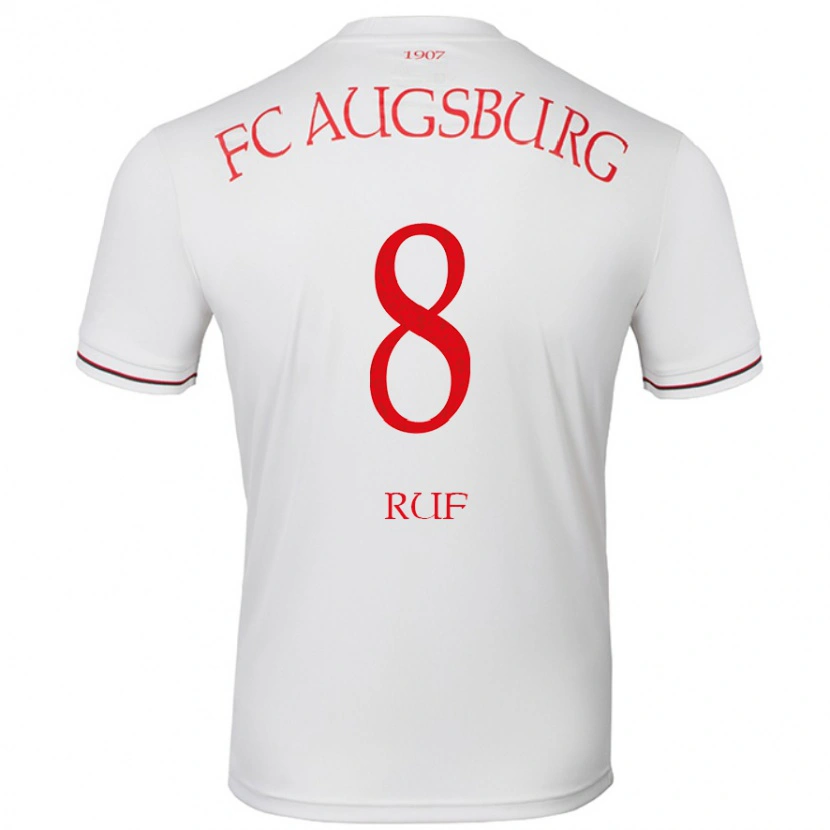 Danxen Hombre Camiseta Jonas Ruf #8 Blanco 1ª Equipación 2024/25 La Camisa