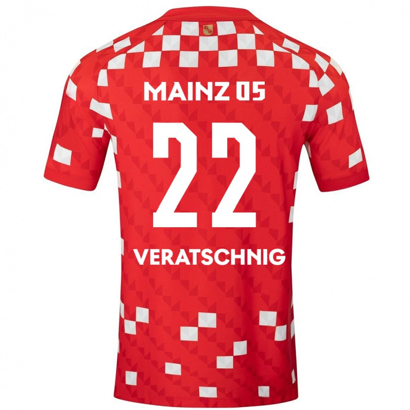 Danxen Hombre Camiseta Nikolas Veratschnig #22 Blanco Rojo 1ª Equipación 2024/25 La Camisa