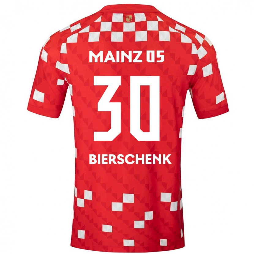 Danxen Hombre Camiseta Lovis Bierschenk #30 Blanco Rojo 1ª Equipación 2024/25 La Camisa