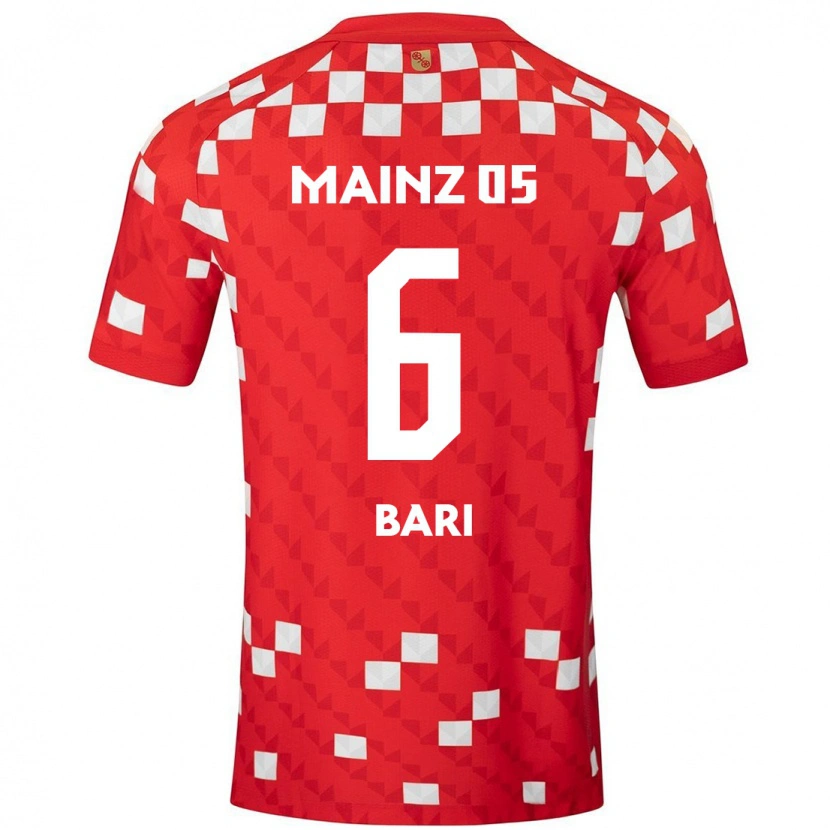 Danxen Hombre Camiseta Lorena Bari #6 Blanco Rojo 1ª Equipación 2024/25 La Camisa