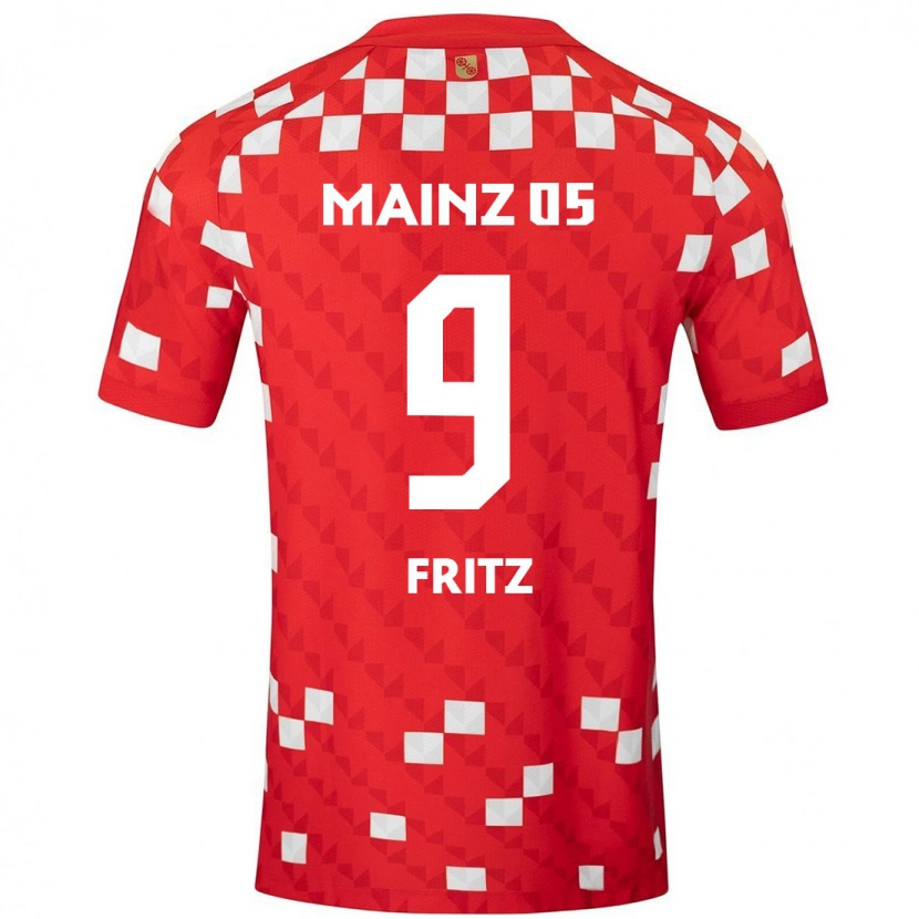 Danxen Hombre Camiseta April Fritz #9 Blanco Rojo 1ª Equipación 2024/25 La Camisa