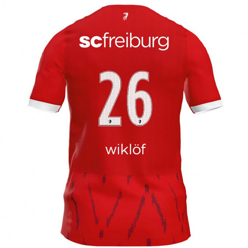 Danxen Hombre Camiseta Oscar Wiklöf #26 Rojo 1ª Equipación 2024/25 La Camisa