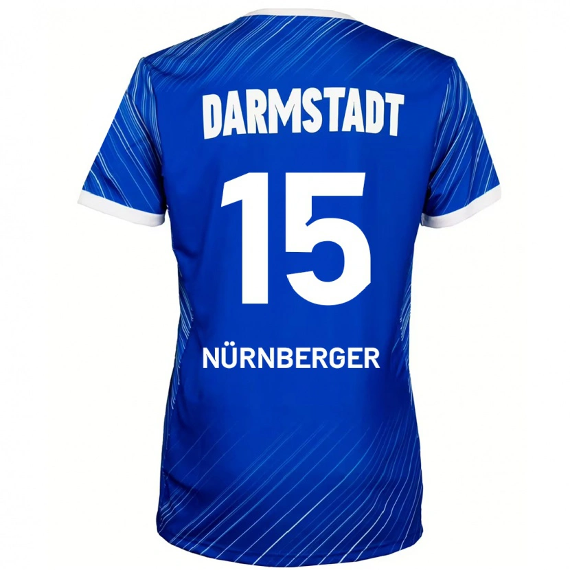 Danxen Hombre Camiseta Fabian Nürnberger #15 Azul Blanco 1ª Equipación 2024/25 La Camisa