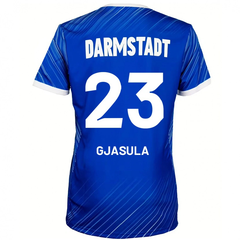 Danxen Hombre Camiseta Klaus Gjasula #23 Azul Blanco 1ª Equipación 2024/25 La Camisa