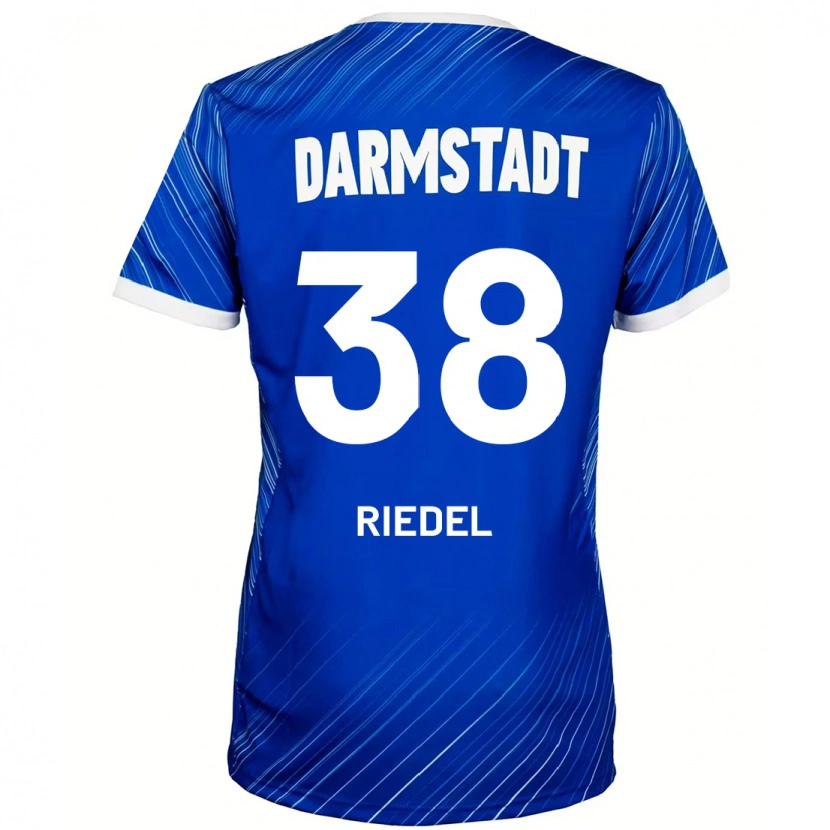 Danxen Hombre Camiseta Clemens Riedel #38 Azul Blanco 1ª Equipación 2024/25 La Camisa