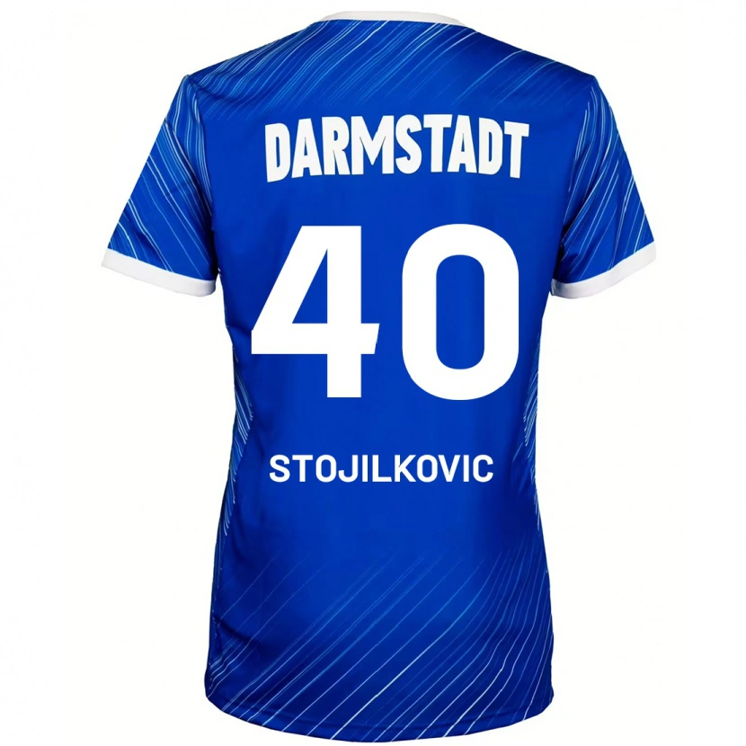 Danxen Hombre Camiseta Filip Stojilkovic #40 Azul Blanco 1ª Equipación 2024/25 La Camisa