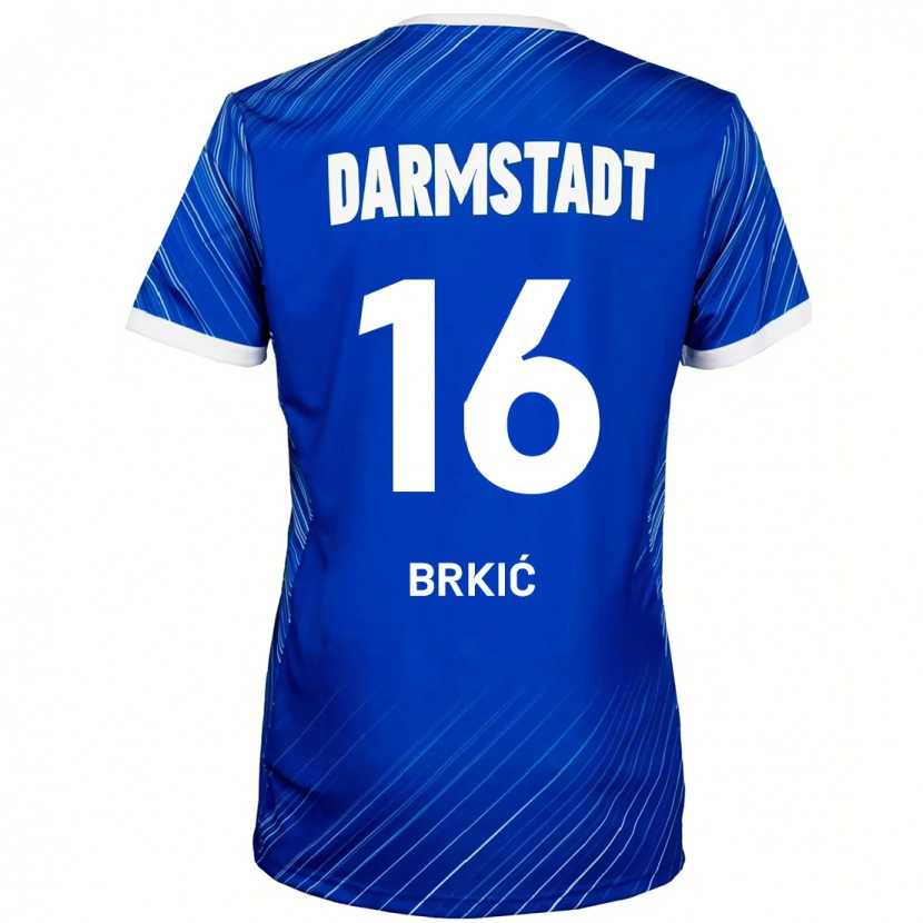 Danxen Hombre Camiseta Amar Brkić #16 Azul Blanco 1ª Equipación 2024/25 La Camisa