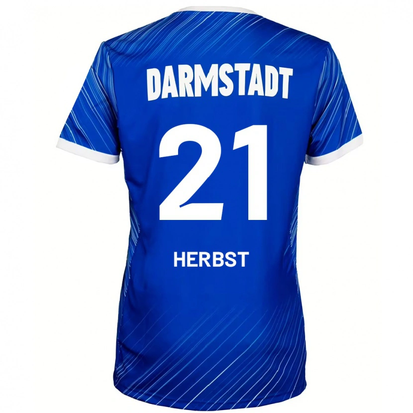 Danxen Hombre Camiseta Milian Herbst #21 Azul Blanco 1ª Equipación 2024/25 La Camisa