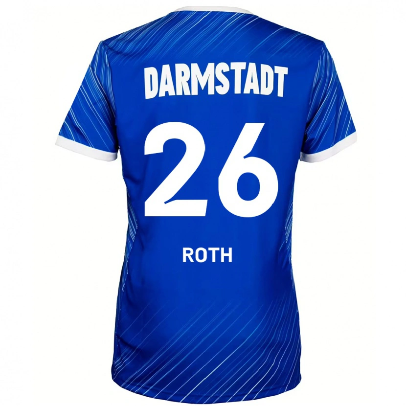 Danxen Hombre Camiseta Maximilian Roth #26 Azul Blanco 1ª Equipación 2024/25 La Camisa