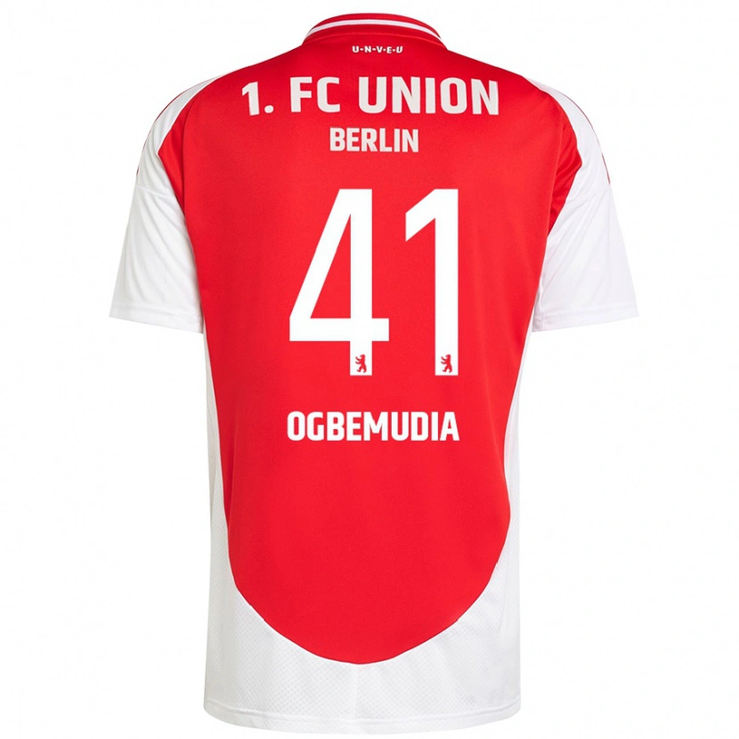 Danxen Hombre Camiseta Oluwaseun Ogbemudia #41 Rojo Blanco 1ª Equipación 2024/25 La Camisa