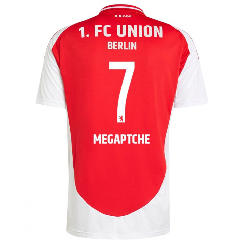 Danxen Hombre Camiseta Yann Megaptche #7 Rojo Blanco 1ª Equipación 2024/25 La Camisa