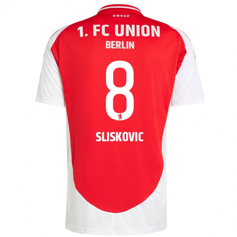 Danxen Hombre Camiseta Duje Sliskovic #8 Rojo Blanco 1ª Equipación 2024/25 La Camisa