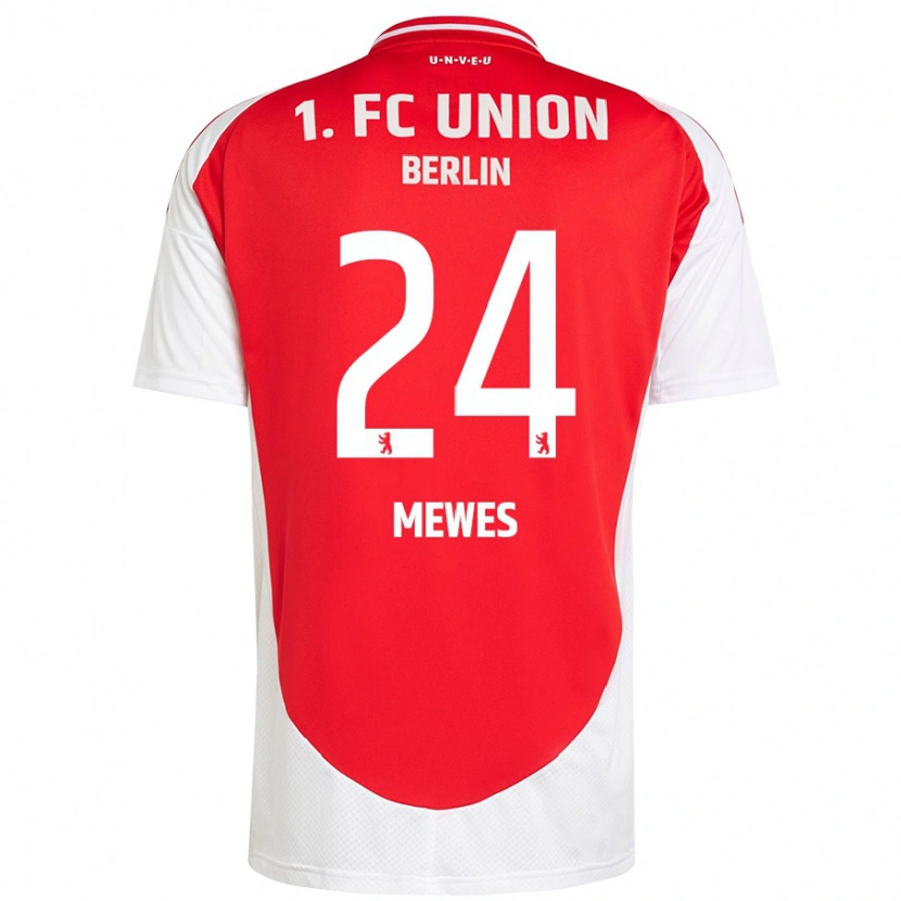 Danxen Hombre Camiseta Gennaro Mewes #24 Rojo Blanco 1ª Equipación 2024/25 La Camisa