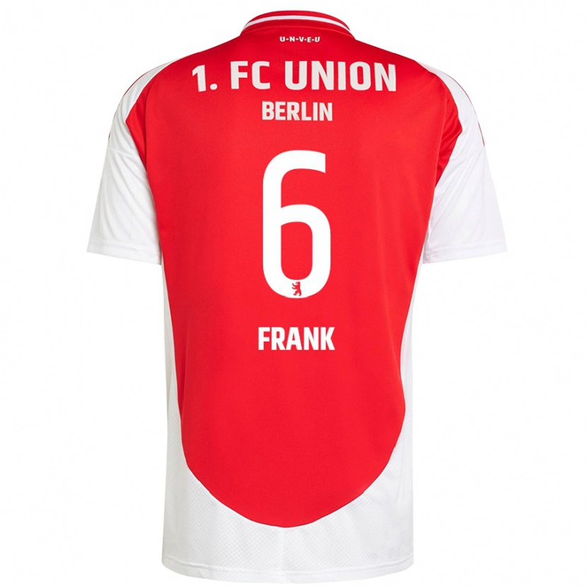 Danxen Hombre Camiseta Celine Frank #6 Rojo Blanco 1ª Equipación 2024/25 La Camisa