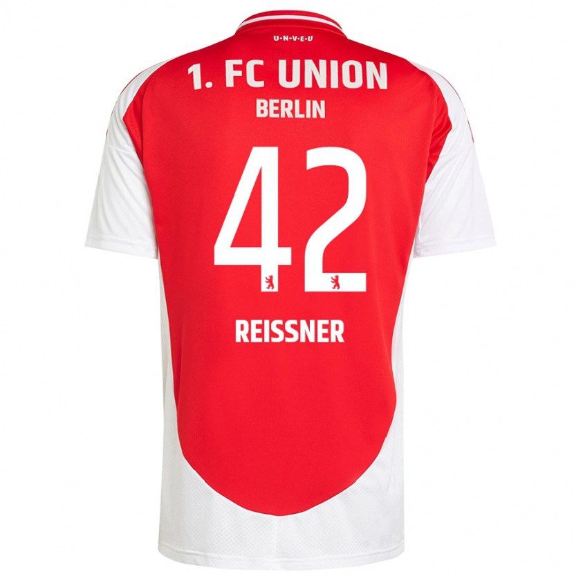 Danxen Hombre Camiseta Naika Reissner #42 Rojo Blanco 1ª Equipación 2024/25 La Camisa