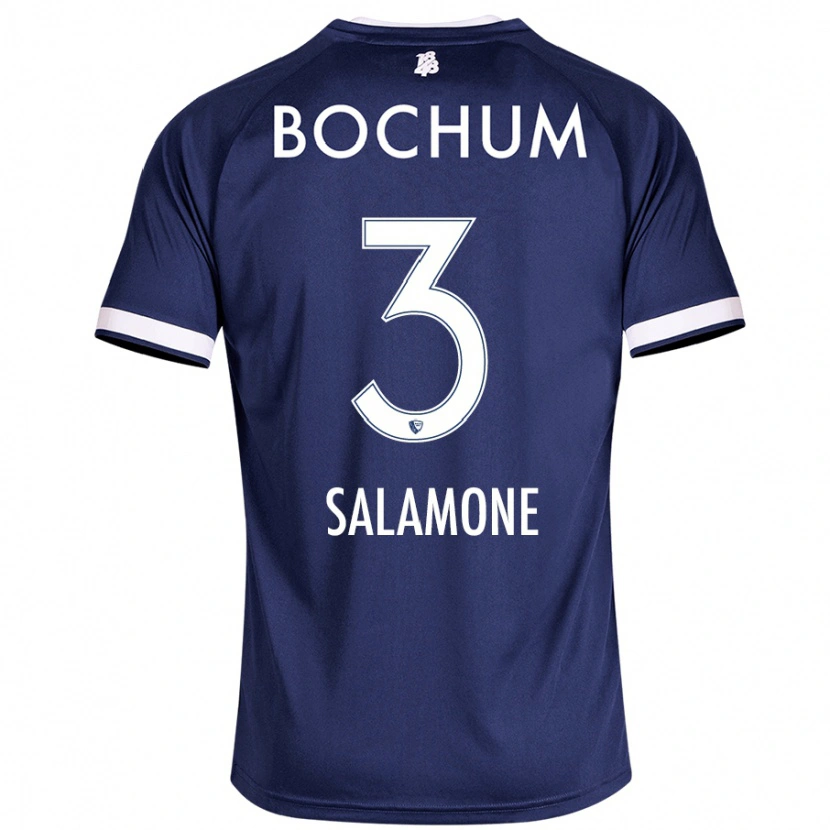 Danxen Hombre Camiseta Elia-Giona Salamone #3 Azul Oscuro 1ª Equipación 2024/25 La Camisa