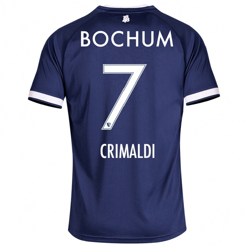 Danxen Hombre Camiseta Alessandro Crimaldi #7 Azul Oscuro 1ª Equipación 2024/25 La Camisa