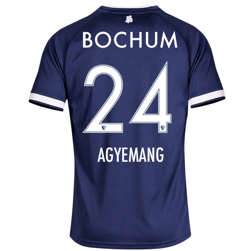 Danxen Hombre Camiseta Donovan Agyemang #24 Azul Oscuro 1ª Equipación 2024/25 La Camisa