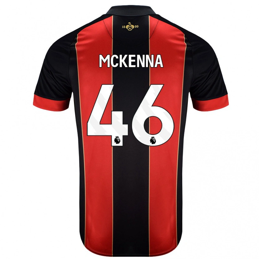 Danxen Hombre Camiseta Callan Mckenna #46 Rojo Negro 1ª Equipación 2024/25 La Camisa