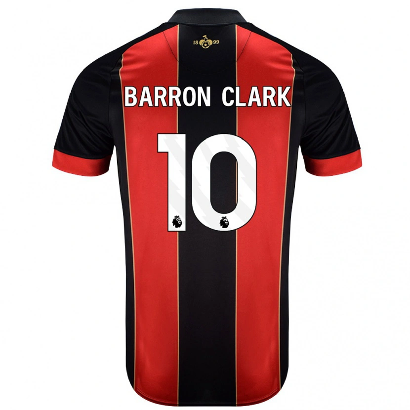 Danxen Hombre Camiseta Molly Barron-Clark #10 Rojo Negro 1ª Equipación 2024/25 La Camisa