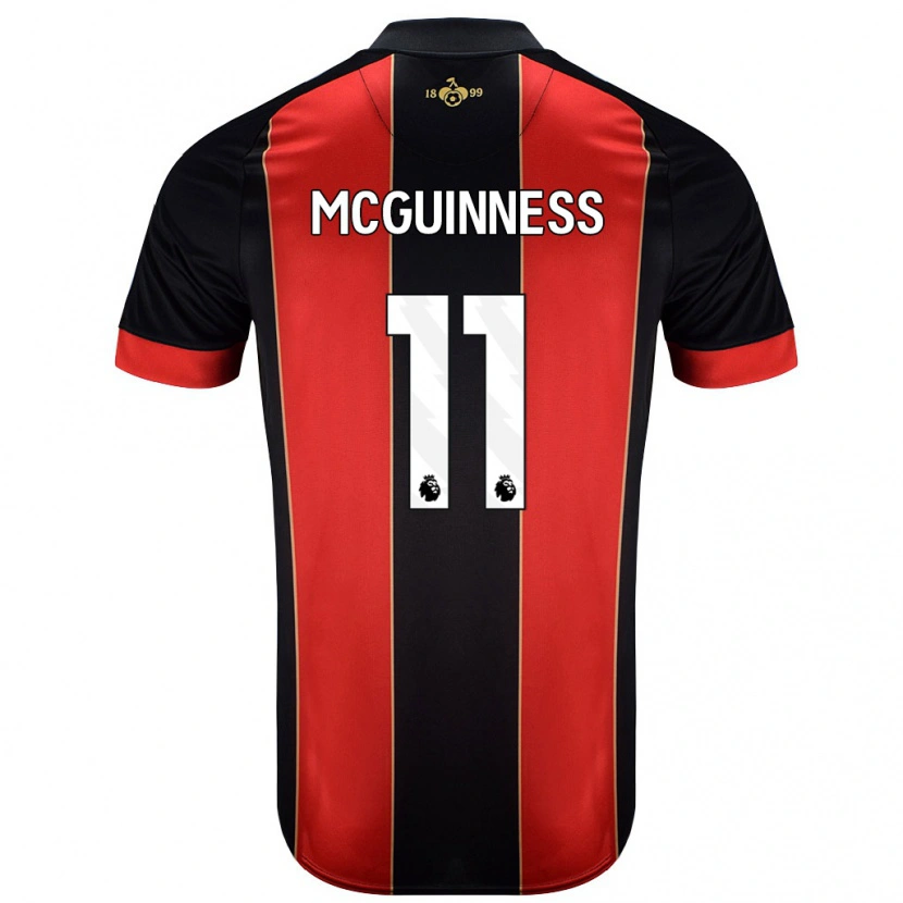 Danxen Hombre Camiseta Gemma Mcguinness #11 Rojo Negro 1ª Equipación 2024/25 La Camisa