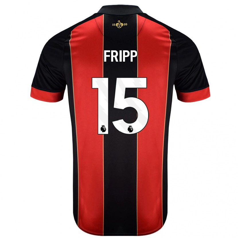 Danxen Hombre Camiseta Kelly Fripp #15 Rojo Negro 1ª Equipación 2024/25 La Camisa