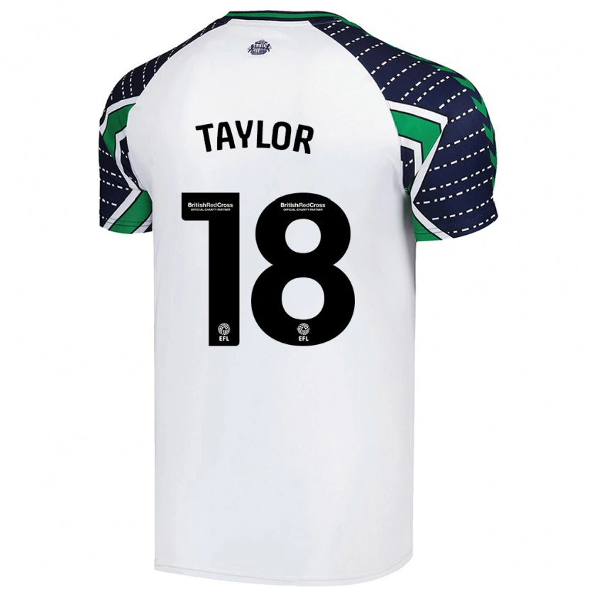 Danxen Hombre Camiseta Ellis Taylor #18 Blanco 2ª Equipación 2024/25 La Camisa