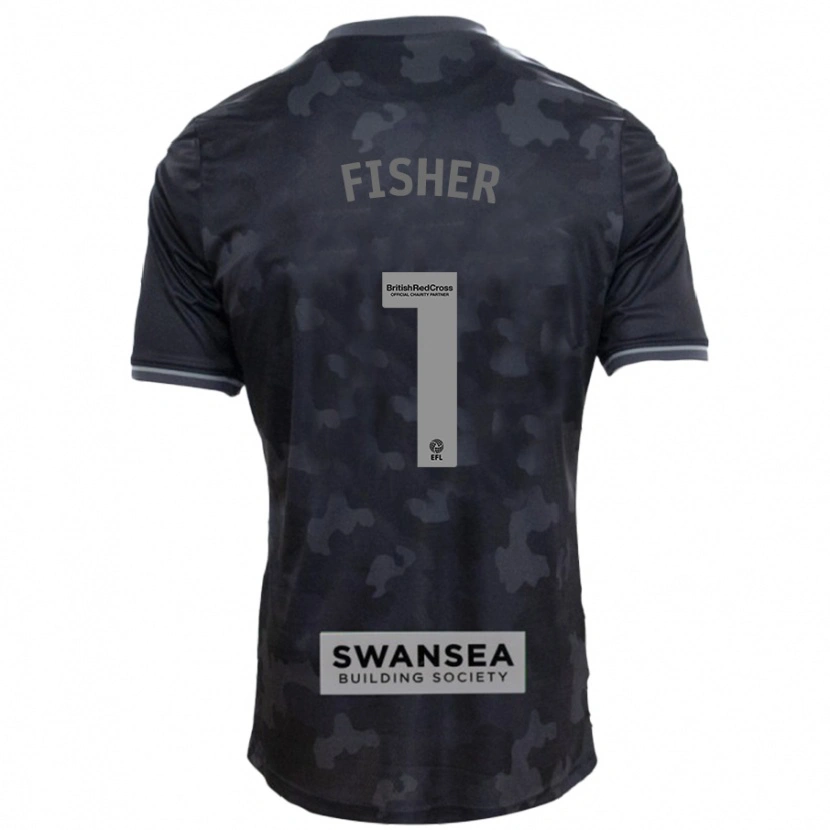 Danxen Hombre Camiseta Andy Fisher #1 Negro 2ª Equipación 2024/25 La Camisa