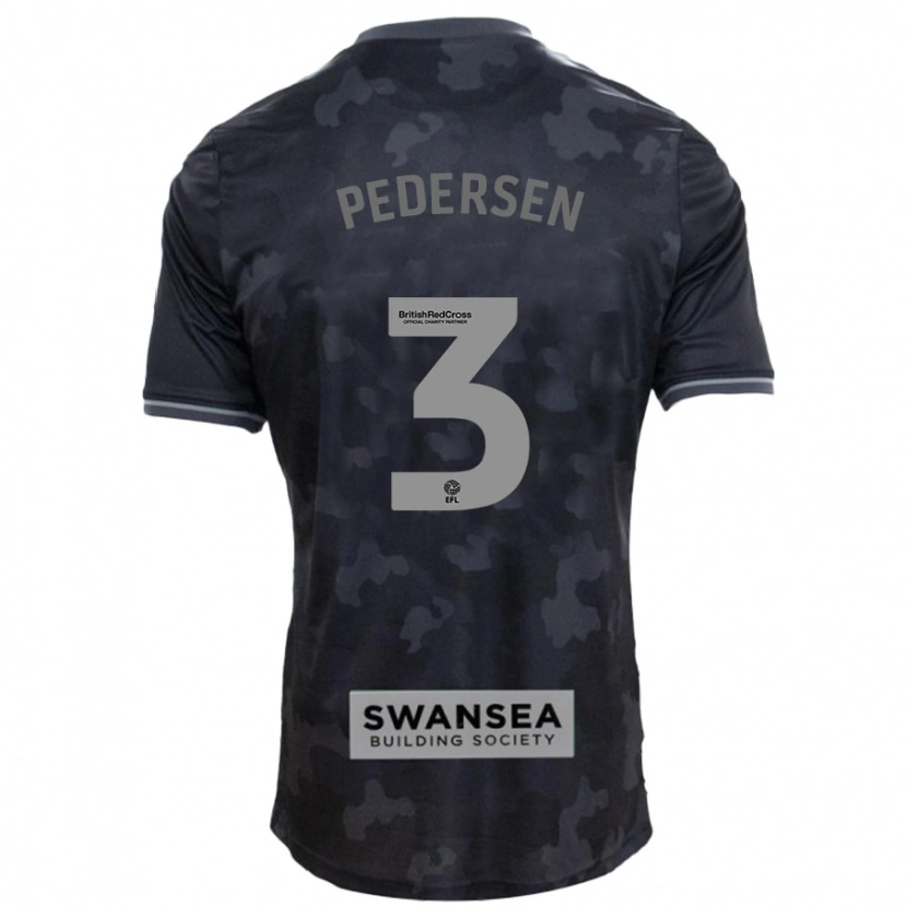 Danxen Hombre Camiseta Kristian Pedersen #3 Negro 2ª Equipación 2024/25 La Camisa