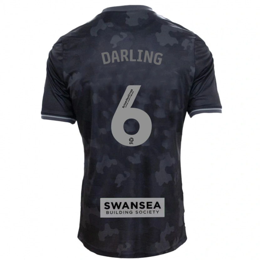 Danxen Hombre Camiseta Harry Darling #6 Negro 2ª Equipación 2024/25 La Camisa